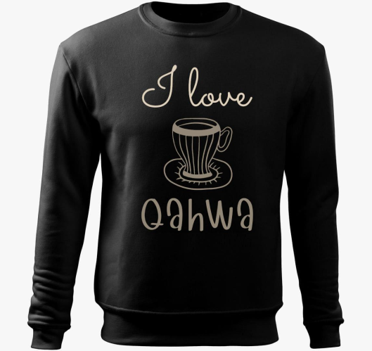 I love Qahwa - pulover s kapuc...