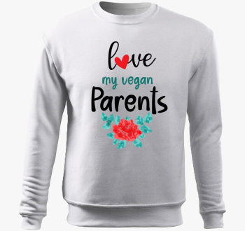 Love my Vegan Parents pulover s kapuco