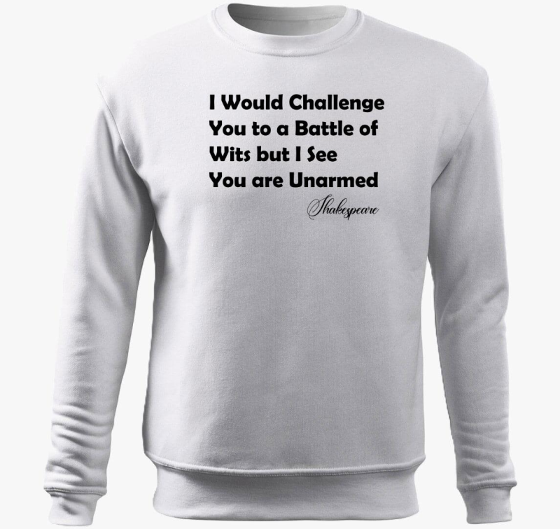 Shakespeare Funny Battle of Wits pulover s kapuco