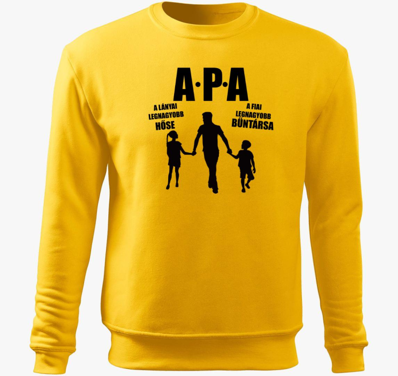 Oče in fia gyerekekkel pulover s kapuco