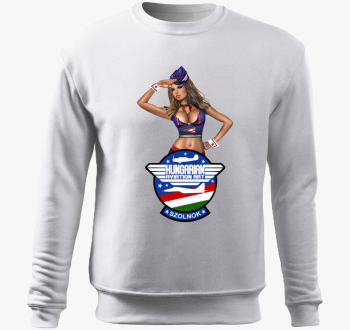 Hungarian Aviation Art Patch Girl pulover s kapuco