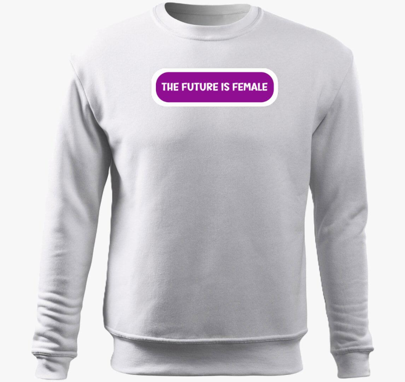 Future is female vijolična pulover s kapuco