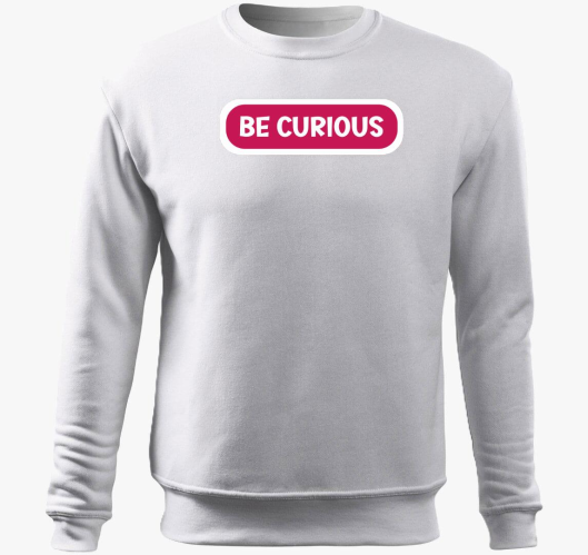 Be curious pink pulover s kapu...