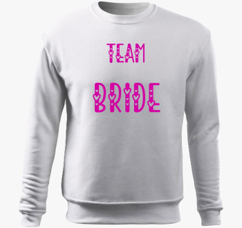 Team Bride pink pulover s kapuco