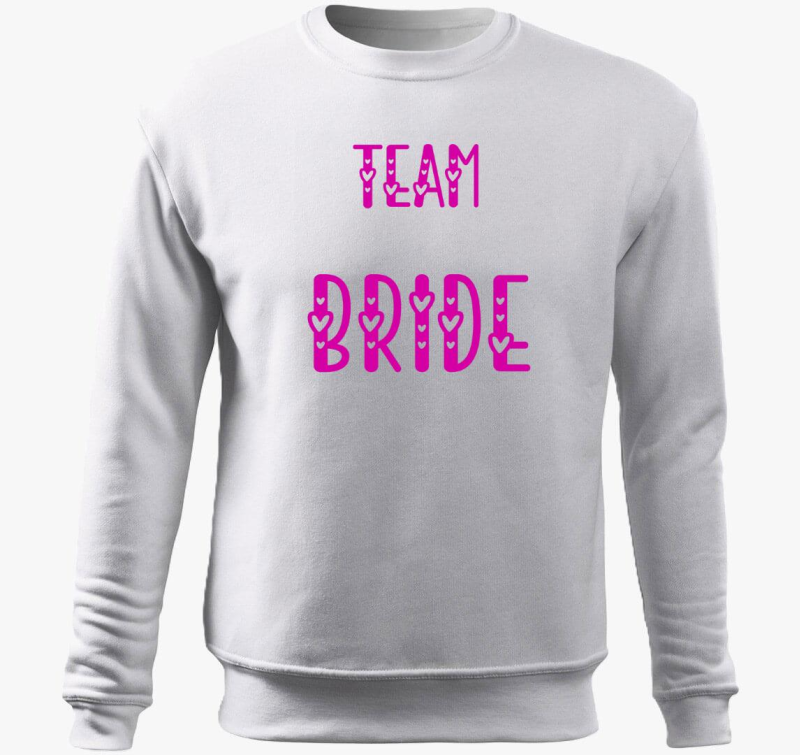 Team Bride pink pulover s kapuco