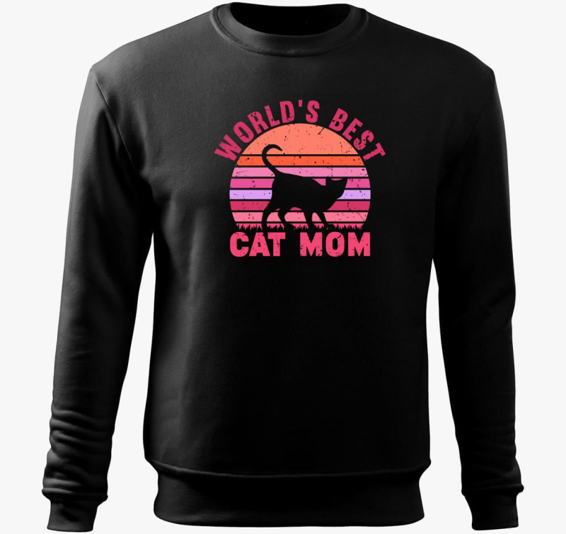 Best Cat Mom pulover s kapuco