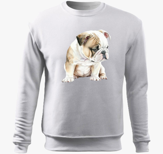 Angol bulldog pulover s kapuco