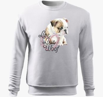 Angol bulldog Woof pulover s kapuco