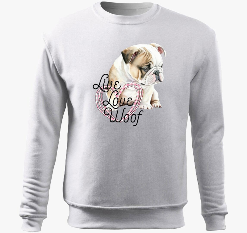 Angol bulldog Woof pulover s kapuco