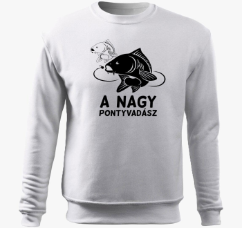 nagy ribič pulover s kapuco