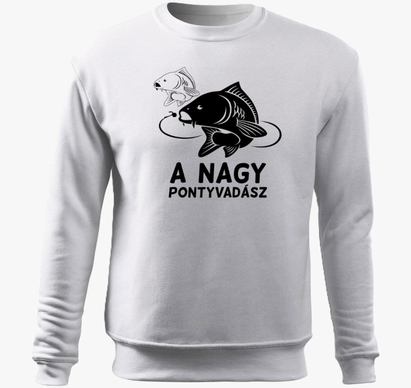 nagy ribič pulover s kapuco