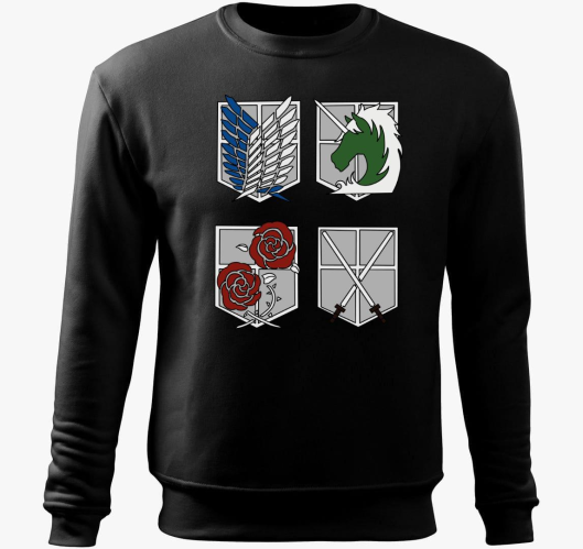 Attack on Titan pulover s kapu...