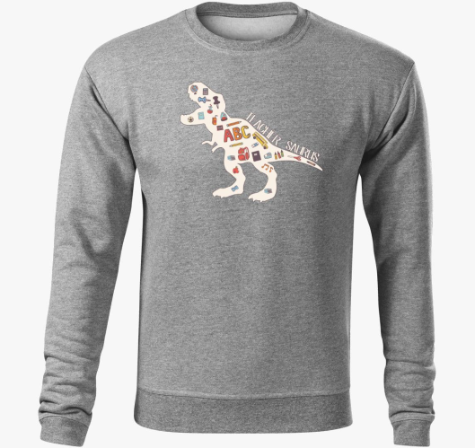 Teacher Saurus pulover s kapuc...