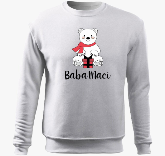 Baba maci pulover s kapuco