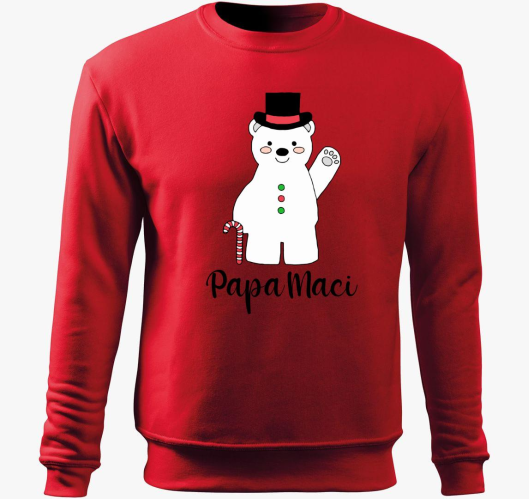 Papa maci pulover s kapuco