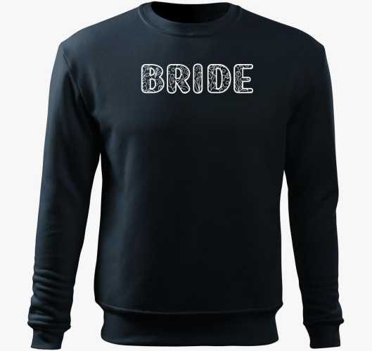Bride bela pulover s kapuco