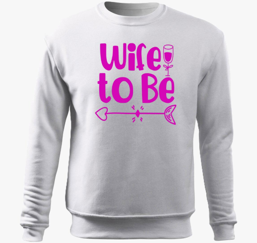 Wife to be pink pulover s kapu...