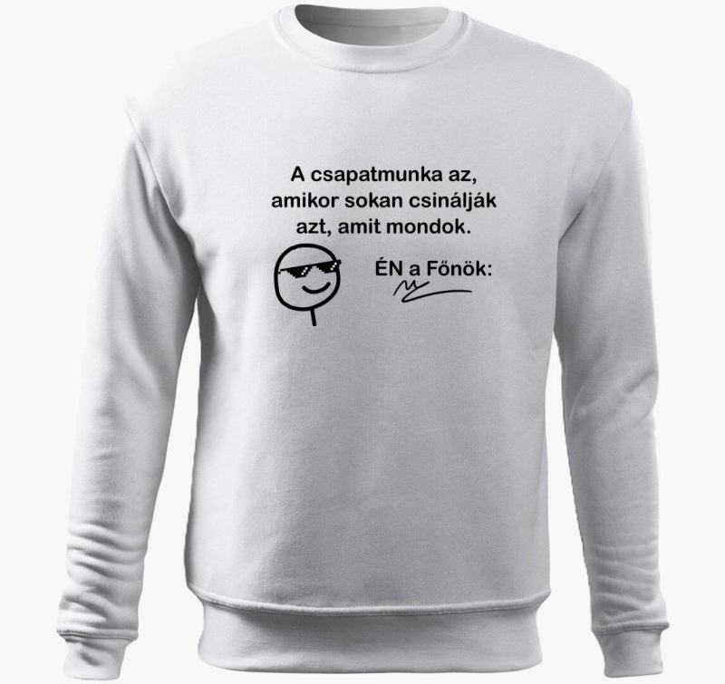 csapatmunka amit mondok smešno pulover s kapuco