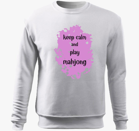 keep calm mahjong pink pulover...