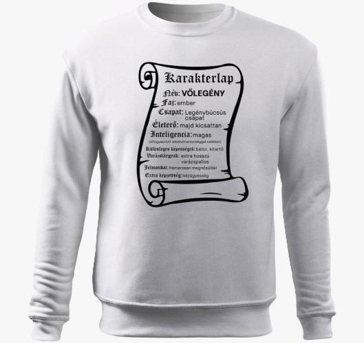 Karakterlap pulover s kapuco