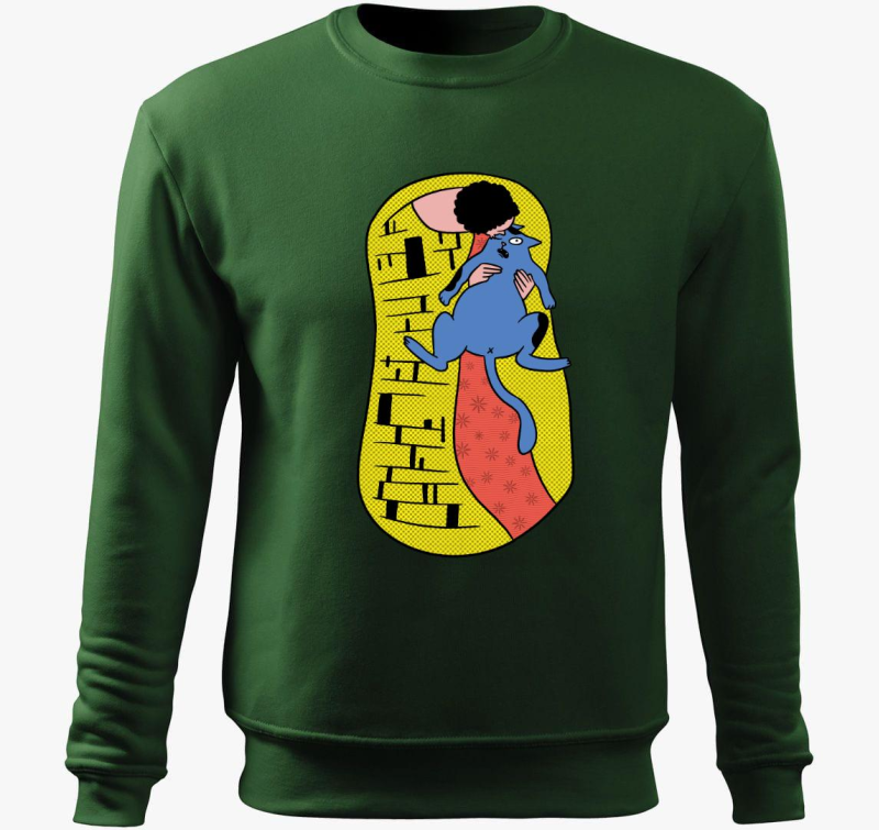 Macska pulover s kapuco