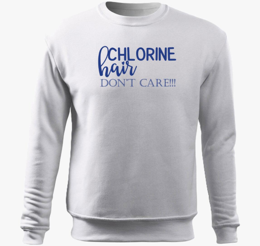 chlorine hair modra pulover s ...