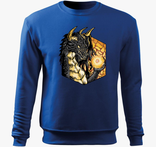 Črna pulover s kapuco