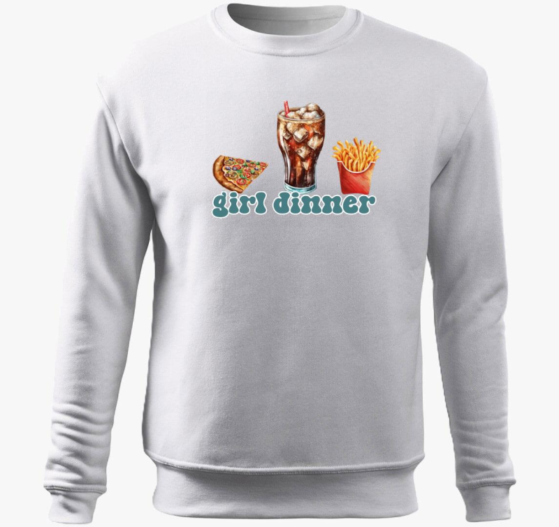 girl dinner fastfood pulover s kapuco