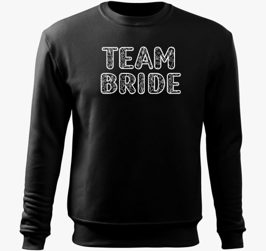 TEAM Bride bela pulover s kapu...