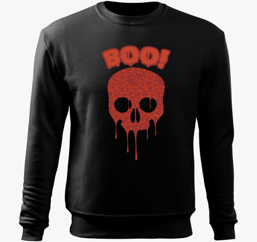 boo red skull pulover s kapuco