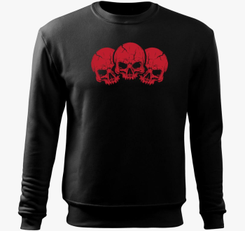 3 red skulls pulover s kapuco
