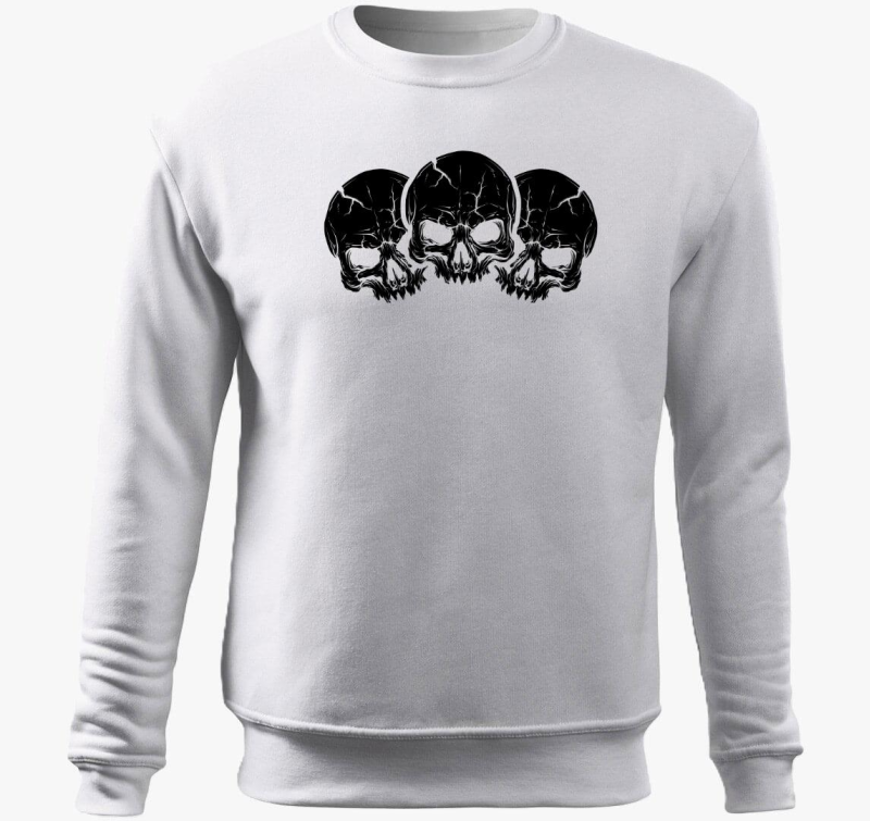 3 black skulls pulover s kapuco