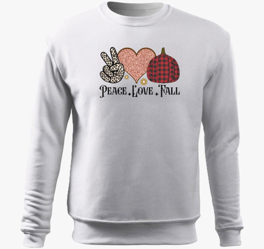 peace love fall pulover s kapu...