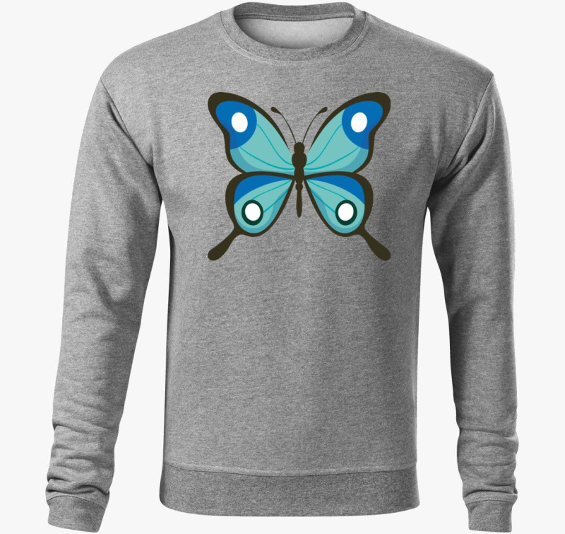 modra pulover s kapuco