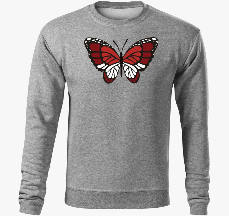 rdeča pulover s kapuco