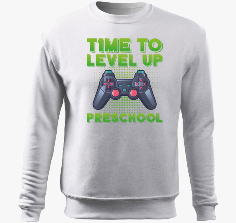 Preschool zelena feliratos pulover s kapuco