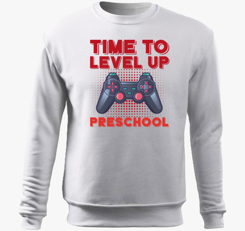 Preschool rdeča feliratos pulover s kapuco