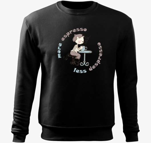 espresso cat pulover s kapuco