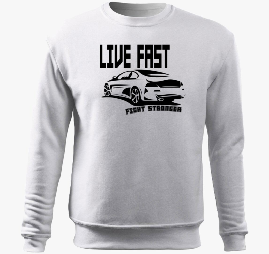Live fast pulover s kapuco