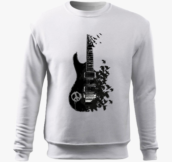Black guitar and crow pulover s kapuco