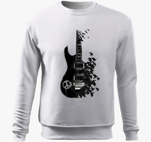 Black guitar and crow pulover ...