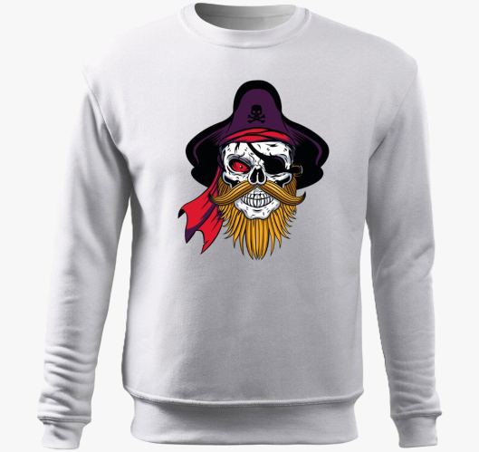 Pirate skull 6 pulover s kapuc...
