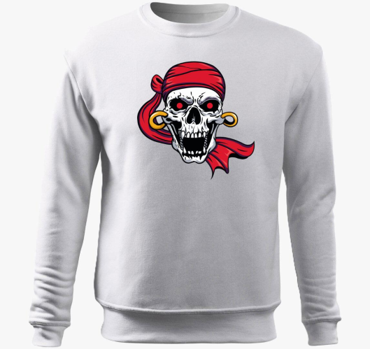 Pirate skull 8 pulover s kapuc...