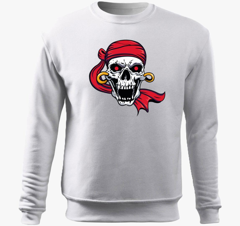 Pirate skull 8 pulover s kapuco