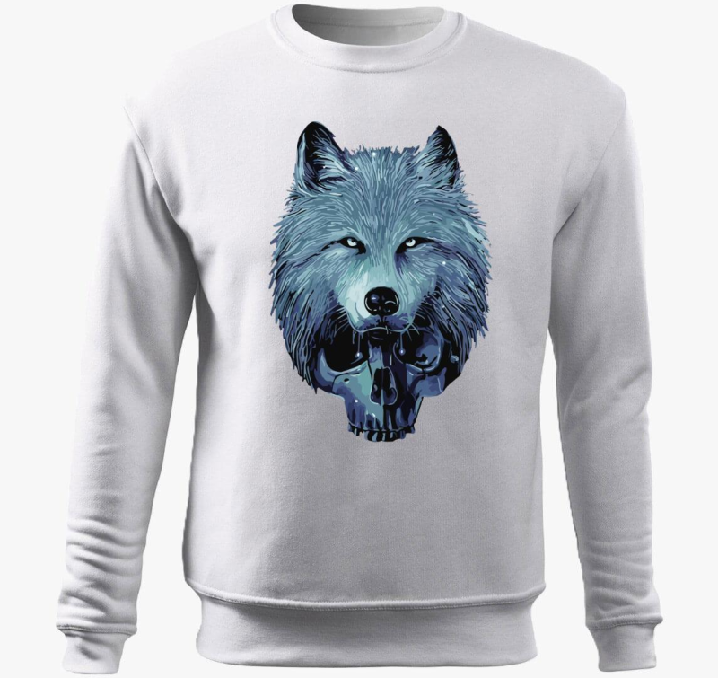 Skull wolf pulover s kapuco