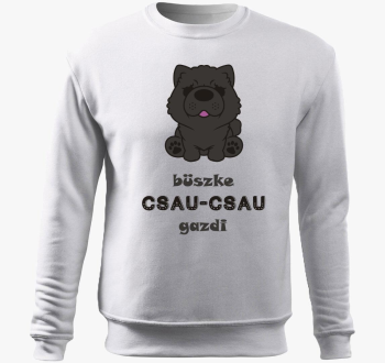 Črna csaucsau pulover s kapuco