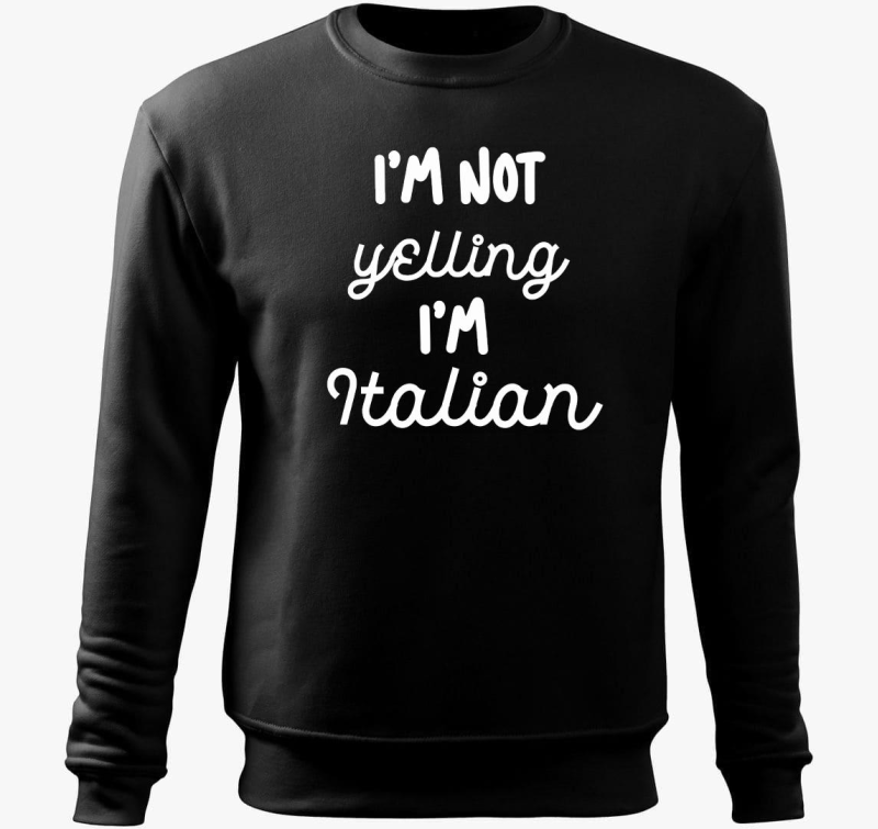 yelling Italian pulover s kapuco