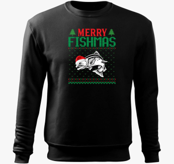Merry fishmas ribič pulover s kapuco