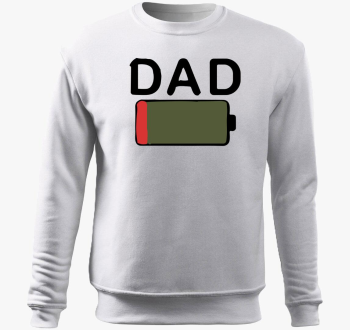 Dad low battery pulover s kapuco