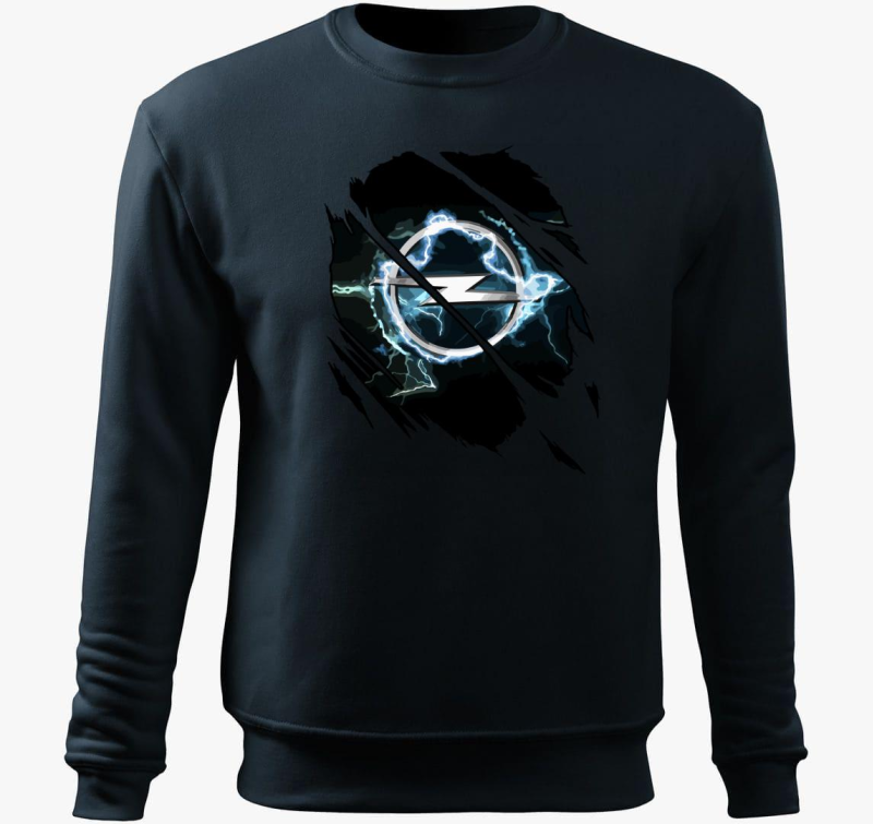 Repedezett Opel pulover s kapuco